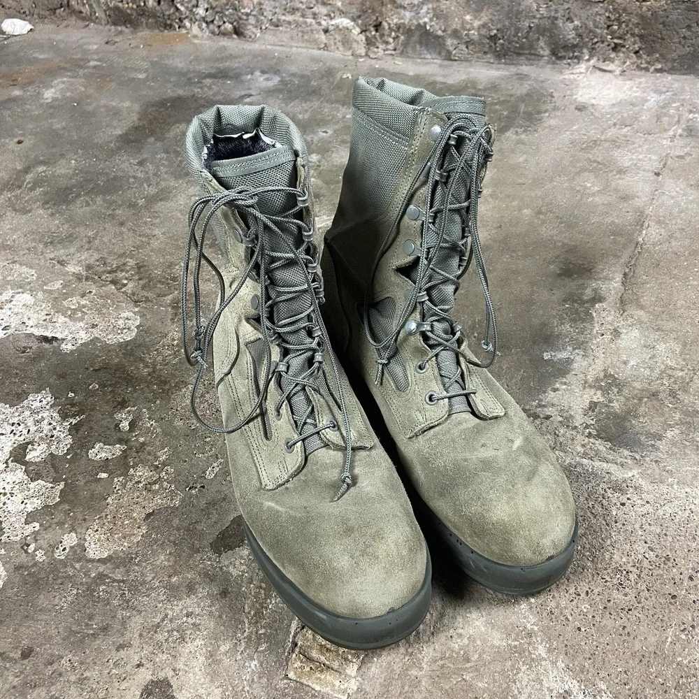 Wellco U.S. Air Force Boots Size 11 Green Weather Proof Outdoor Military Wear